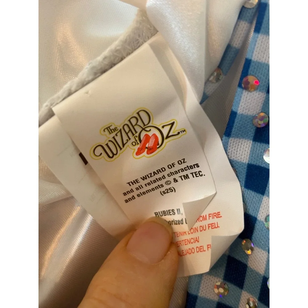 Rubies Wizard of Oz Dorothy Costume Dress Blue Gingham Sequins Kids Girls - Picture 7 of 9